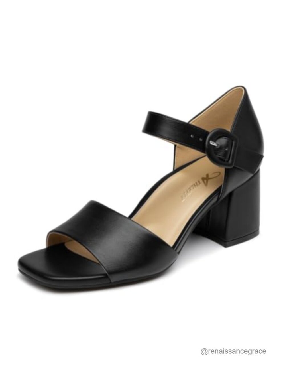 Women's Chunky Block Heel Sandals with Arch Support, 2.36" Heel